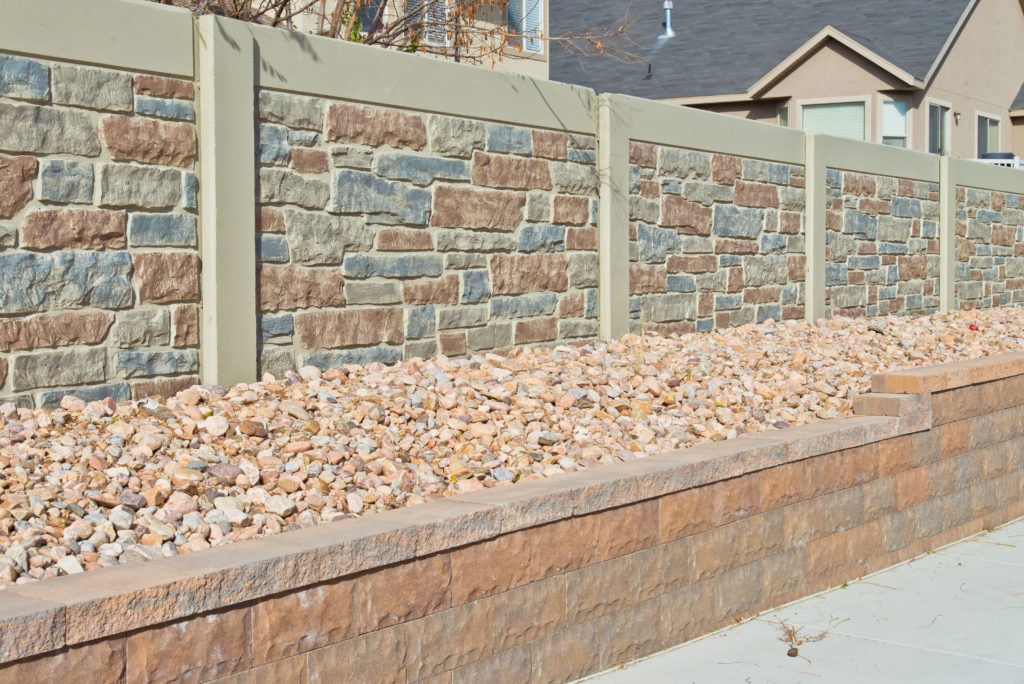 Precast Concrete Fence Rock Retaining Wall