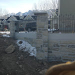 Stone Retaining Wall and Fencing