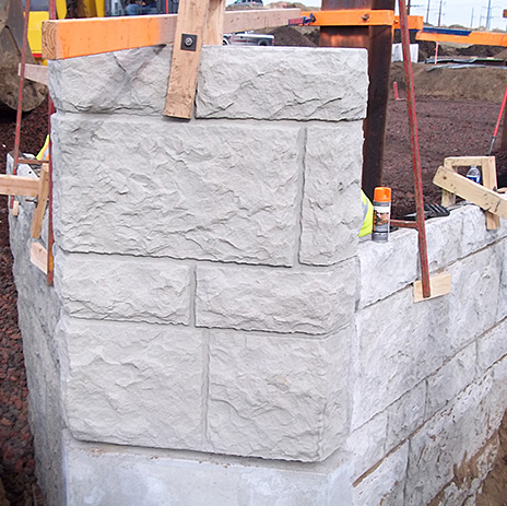 MSE Retaining Wall Bricks Construction