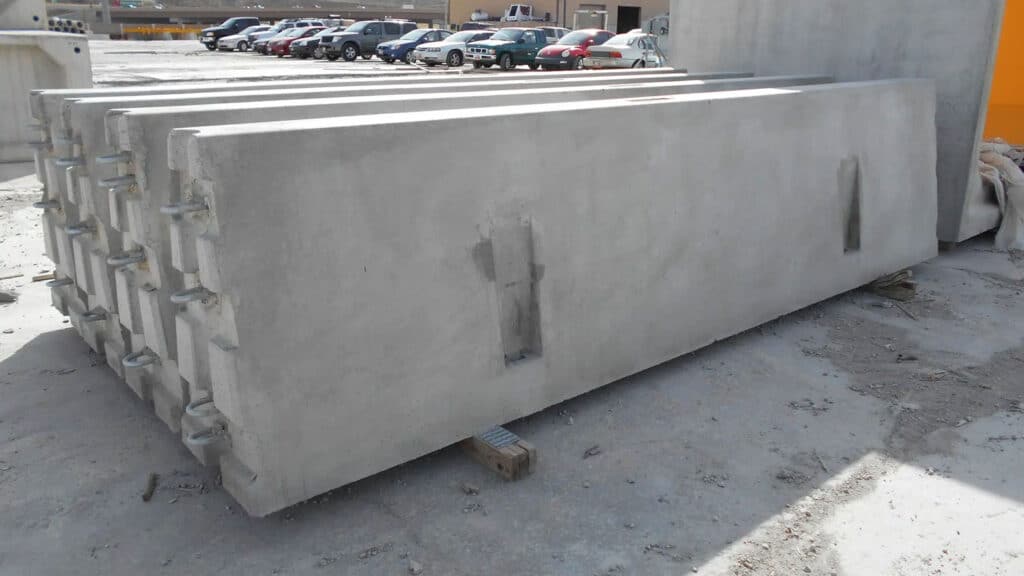 Precast concrete constant slope barriers